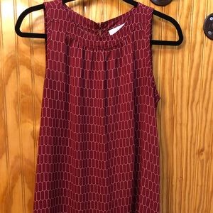 Sleeveless Loft Mixed Media Top